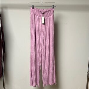 Z supply dawn smocked rib pant violet gem